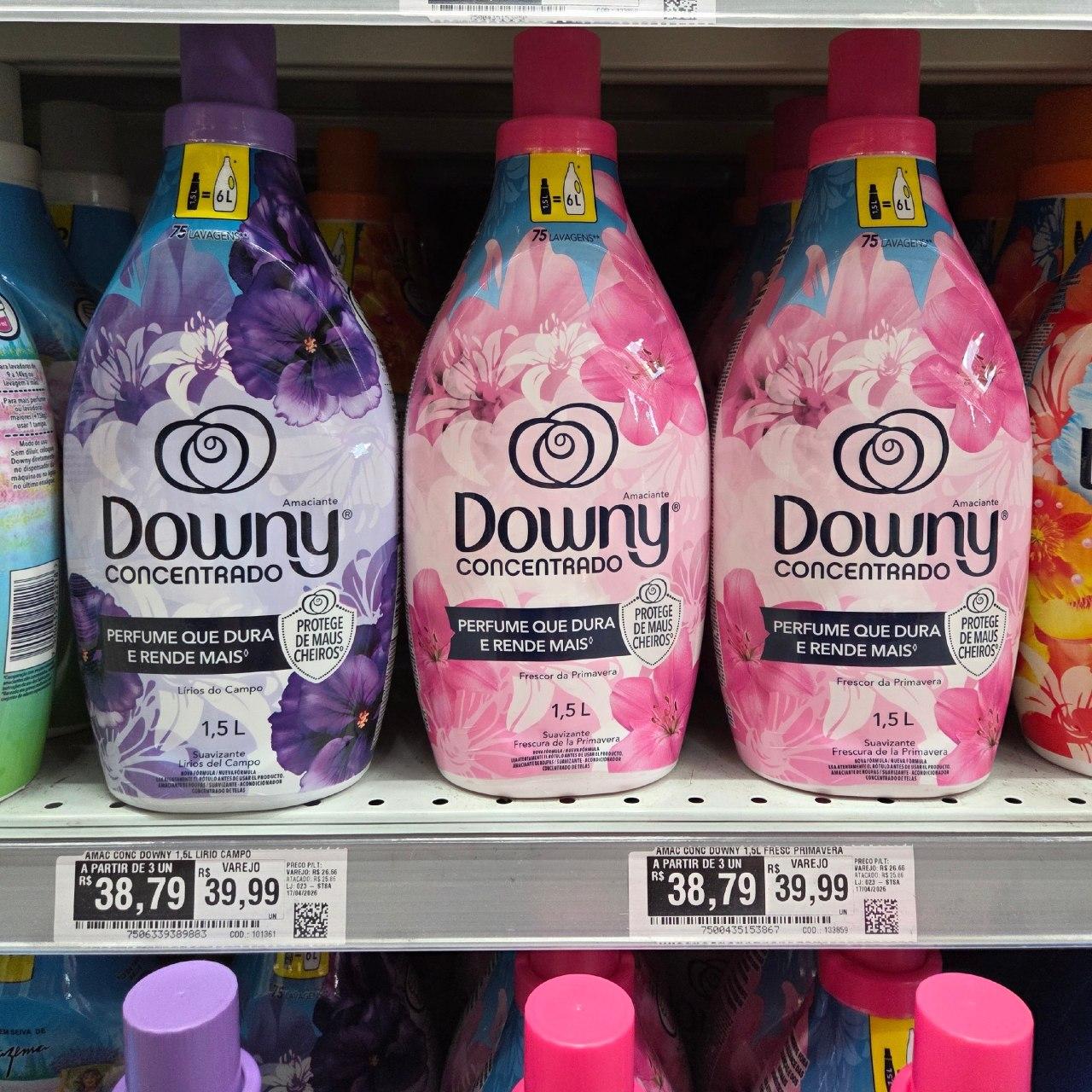 Amaciante de Roupa Concentrado Downy, Seiva de Alfazema, 1,5L