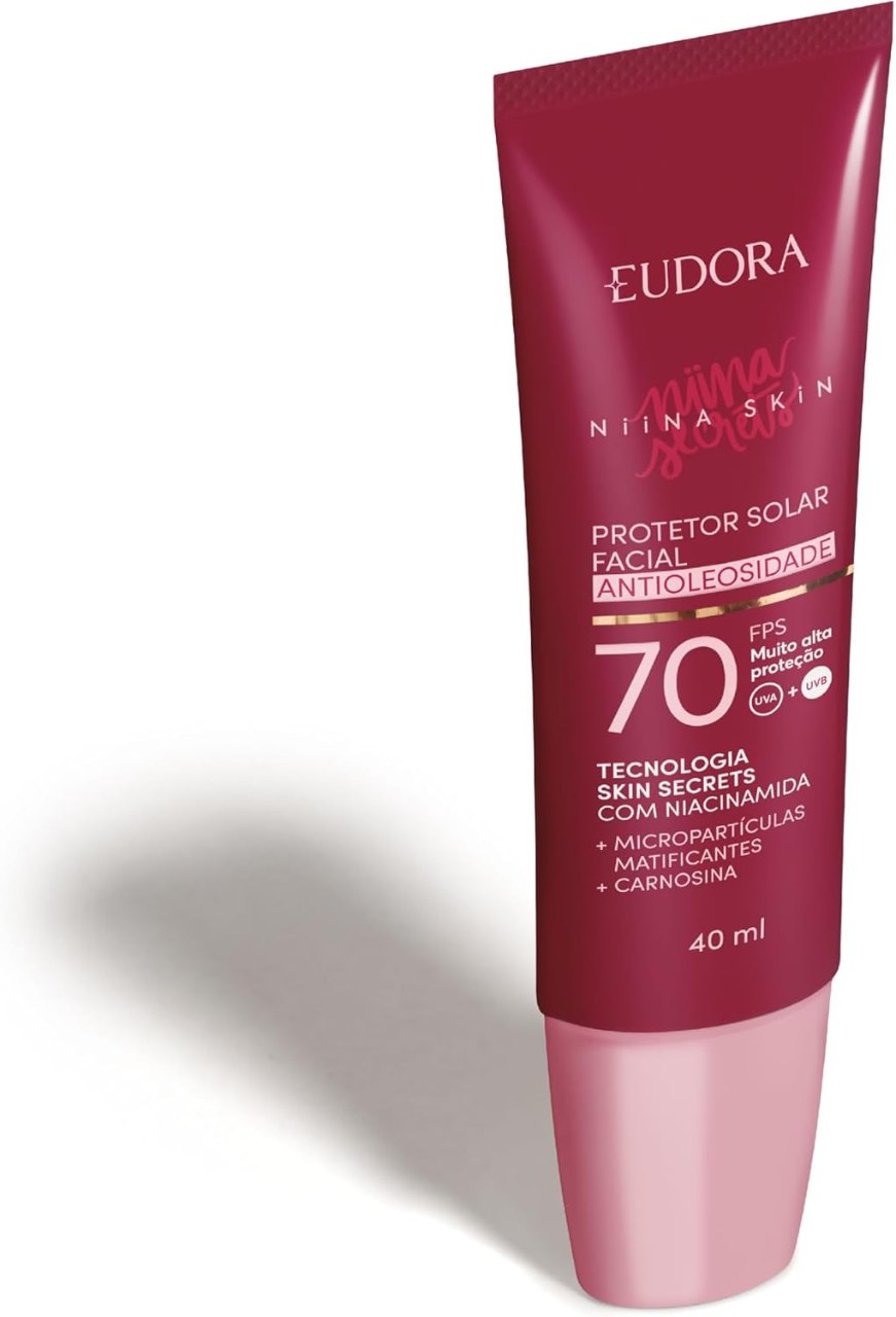 Eudora Niina Skin Protetor Solar Facial Antioleosidade Fps70 40g