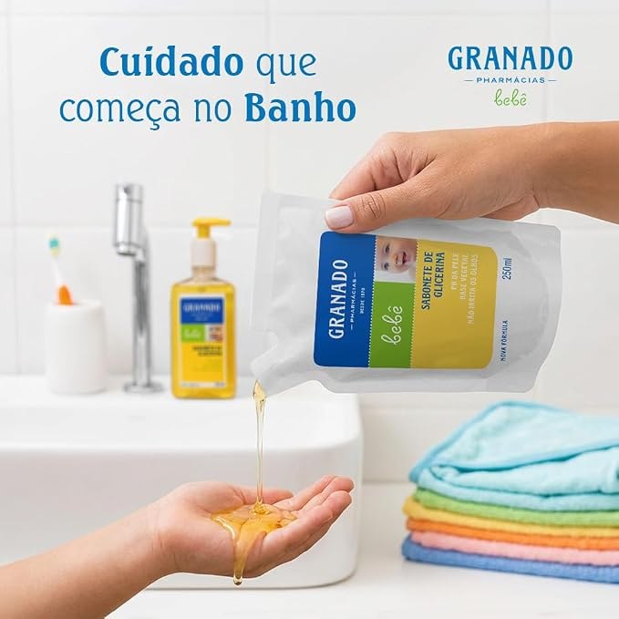 Granado Refil Sabonete Líquido Bebê, Tradicional, 250ml